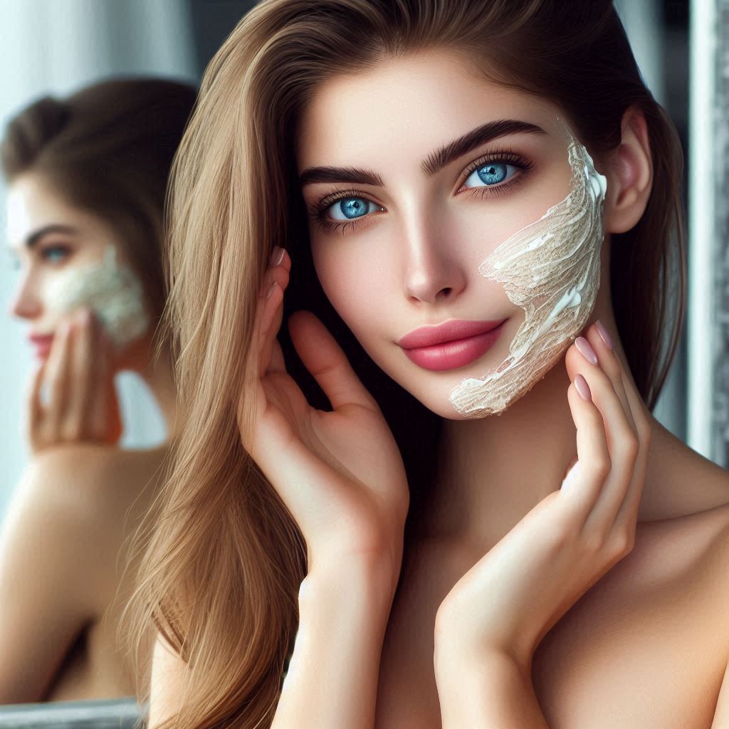 chica exfoliandoce